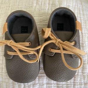 Brown baby shoes